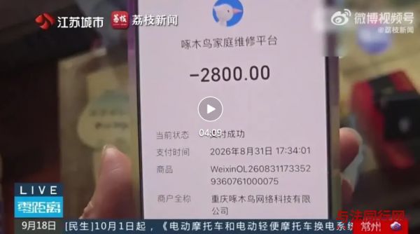 65岁独居老人换1个开关，被啄木鸟收28